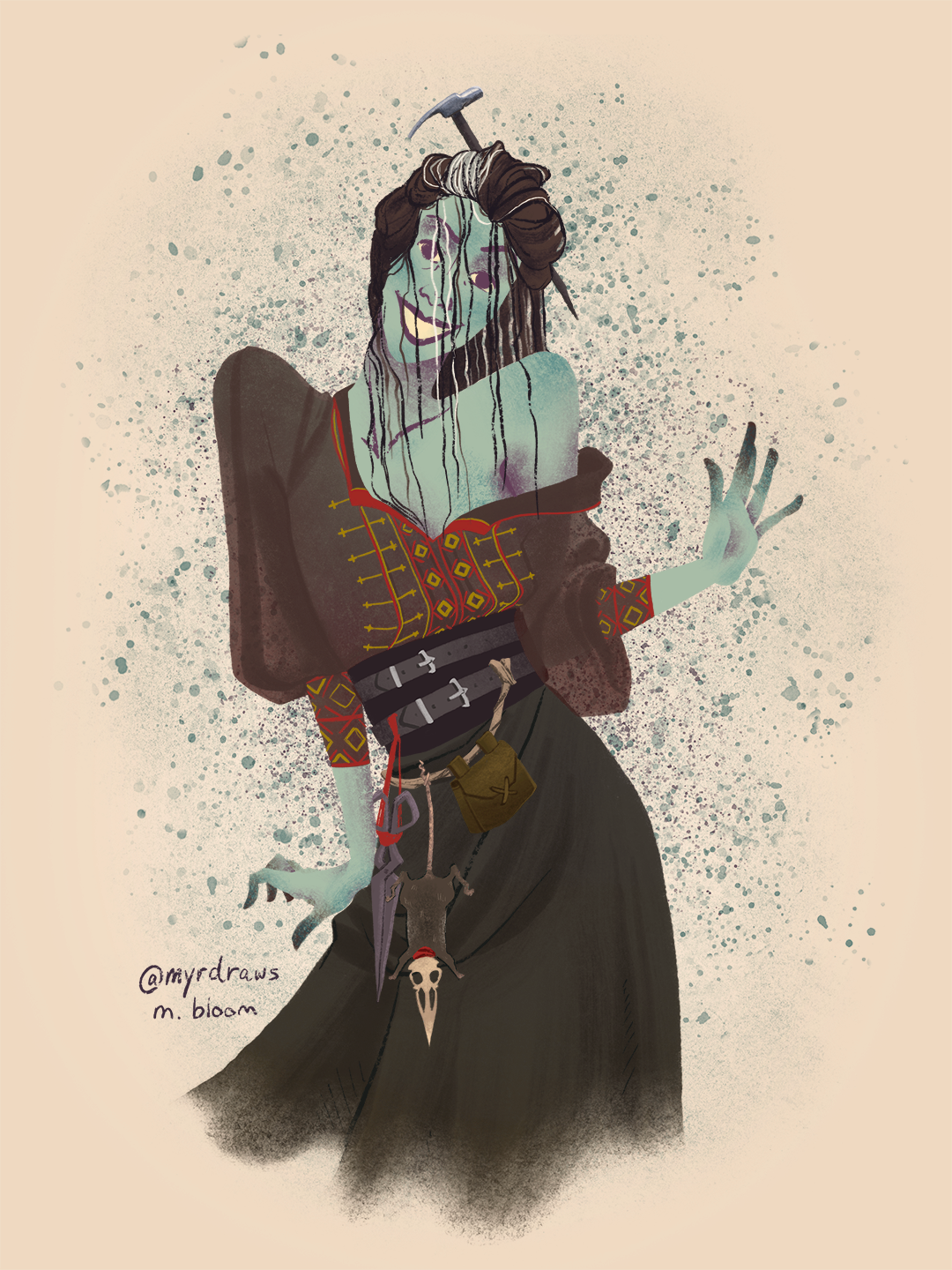 Laudna from Critical Role. Character by Marisha Ray. Design by Hannah Friederichs.